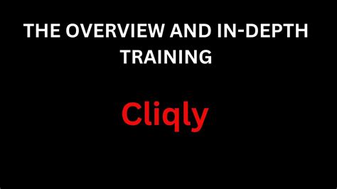 cliqly training|cliqly youtube training.